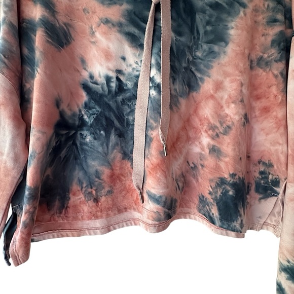 KYODAN | NWOT TIE-DYED SOFT JERSEY LOUNGE CROP OVERSIZED HOODIE | MEDIUM - Picture 3 of 9